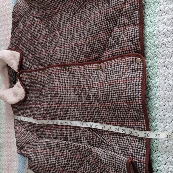 NWT Lauren Ralph Lauren XXL Box Houndstooth Snap Button Quilted Jacket - Picture 6 of 16